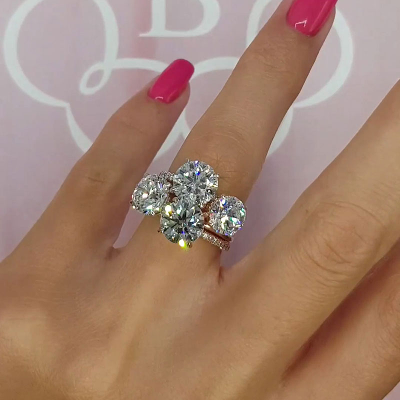 8.22 CTW Round Cut White Cubic Zirconia 925 Sterling Silver Ring