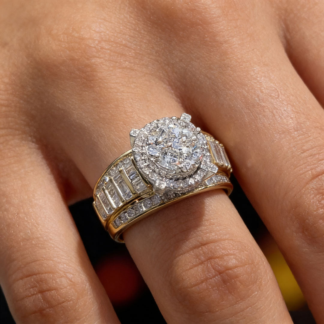 4 ctw Round Cut White Cubic Zirconia 925 Sterling Silver Engagement Ring