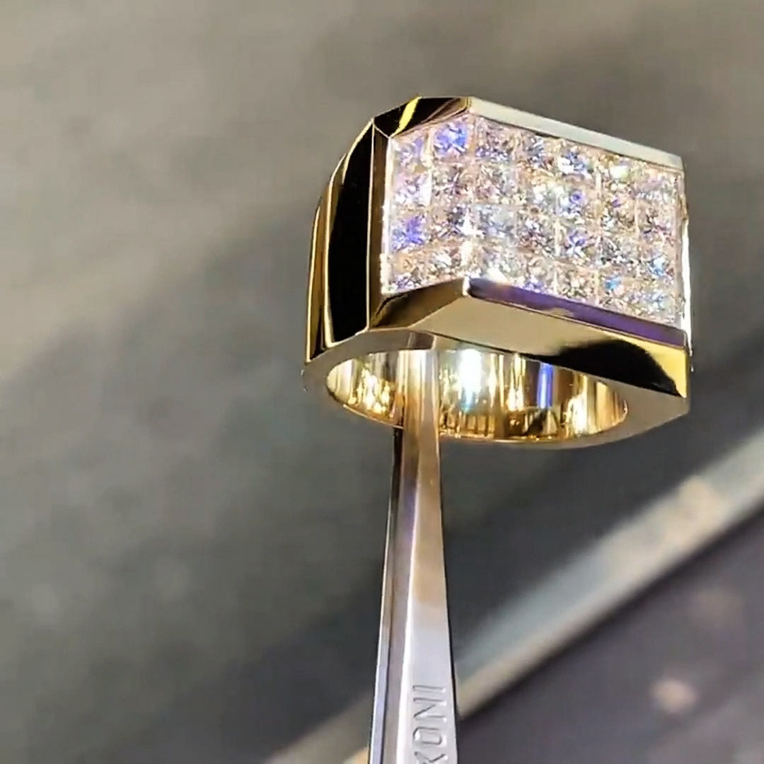 5.5 CTW Princess Cut White Cubic Zirconia 925 Sterling Silver Ring
