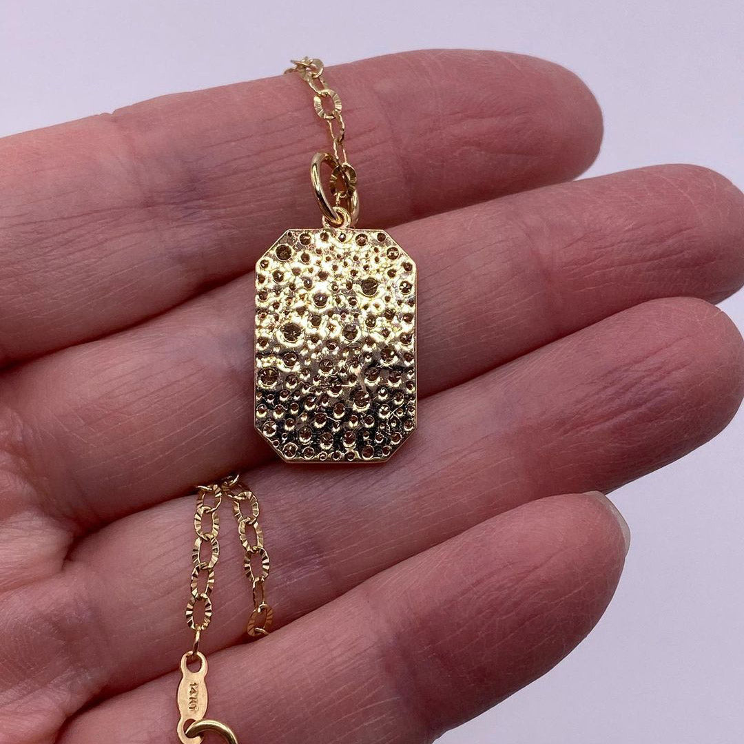 2.1 CTW Round Cut White Cubic Zirconia 925 Sterling Silver Pendant Necklace