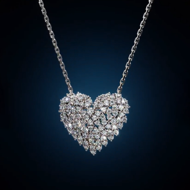 2 CTW Round Cut White Cubic Zirconia 925 Sterling Silver Necklace