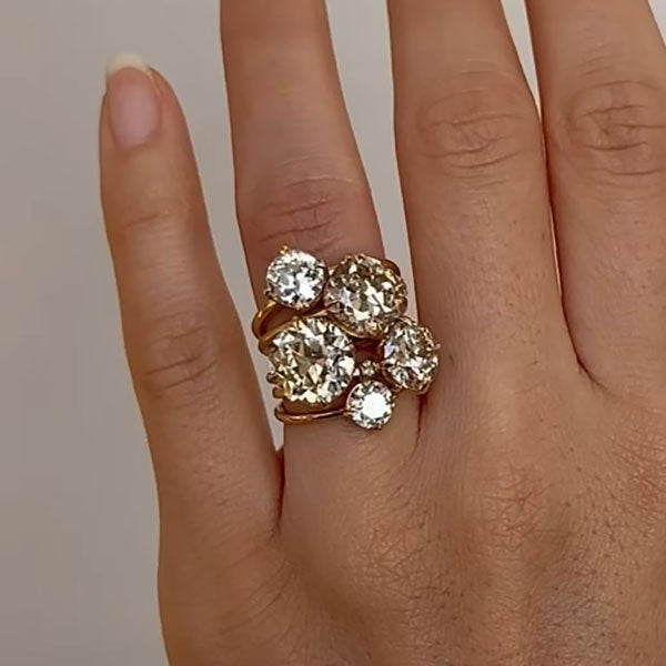 15 CTW Round Cut White Cubic Zirconia 925 Sterling Silver Engagement Ring
