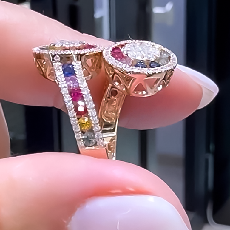 3 CTW Round Cut White Cubic Zirconia 925 Sterling Silver Stylish Ring