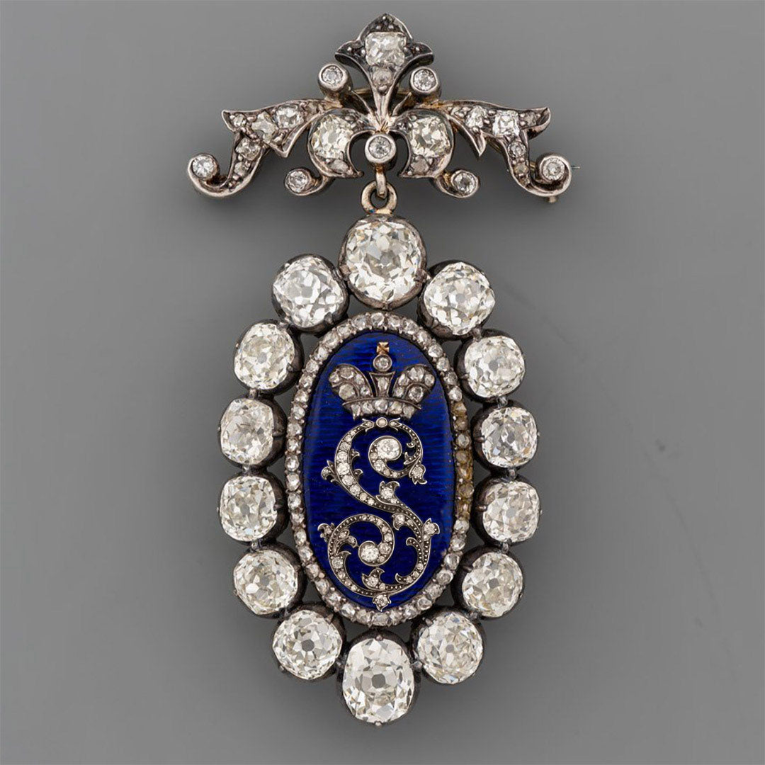 19 Ctw Rose Cut White Cubic Zirconia 925 Sterling Silver brooch