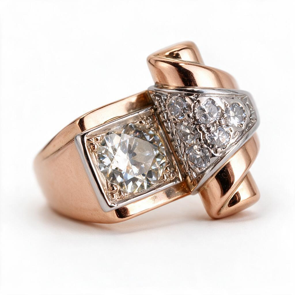2.3 CTW Round Cut White Cubic Zirconia 925 Sterling Silver Vintage Ring